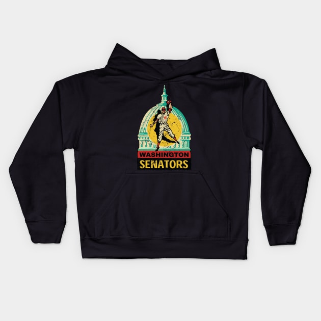 Washington Senators Kids Hoodie by MindsparkCreative